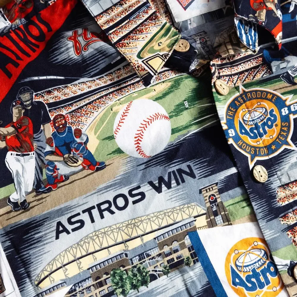 Reyn Spooner Aloha Shirt Size XL Navy Gameday Retro Scenic Collectors - Picture 3 of 6